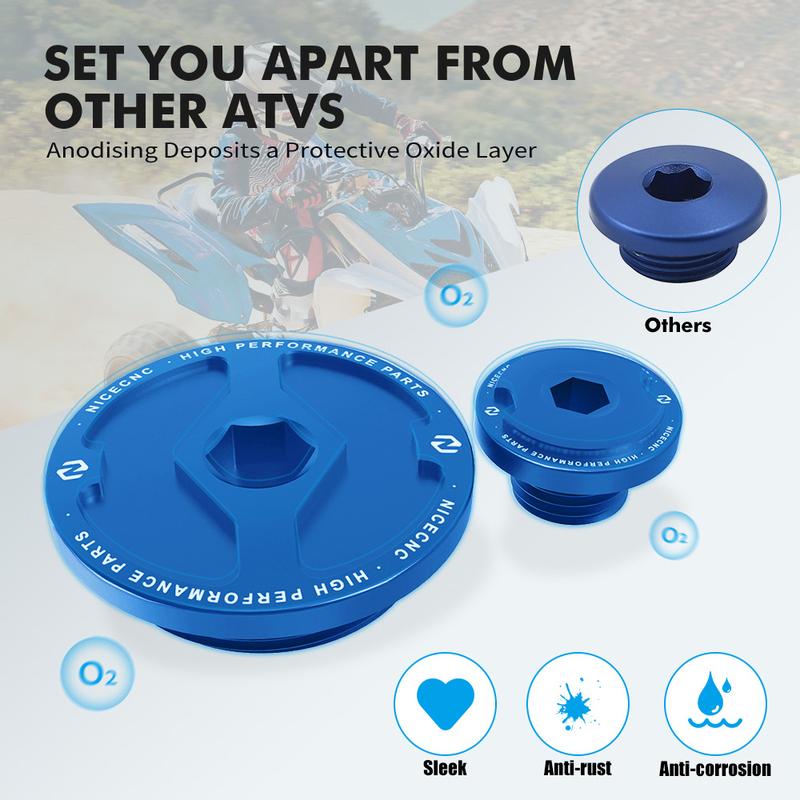 NiceCNC ATV Engine Cover Cap Plug Kit For Yamaha RAPTOR 700 700R YFM YFZ450R YFZ450X YFZ 450R 450X YZ WR 250F 250FX 450F 450FX