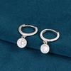 S925 Sterling Silver Earring Drops with Zirconia Inlay for Women - Simple, Versatile, and Exquisite for Work or Everyday Wear