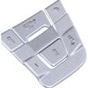 10PCS/Set Steering Wheel Button Trim,Aluminium Alloy Steering Wheel Control Switch Button Sticker Silver Replacement for Land Discovery Sport