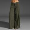 Damen Hosen Einfarbig Weites Bein Sommer Vintage Gerade Hose Streetwear