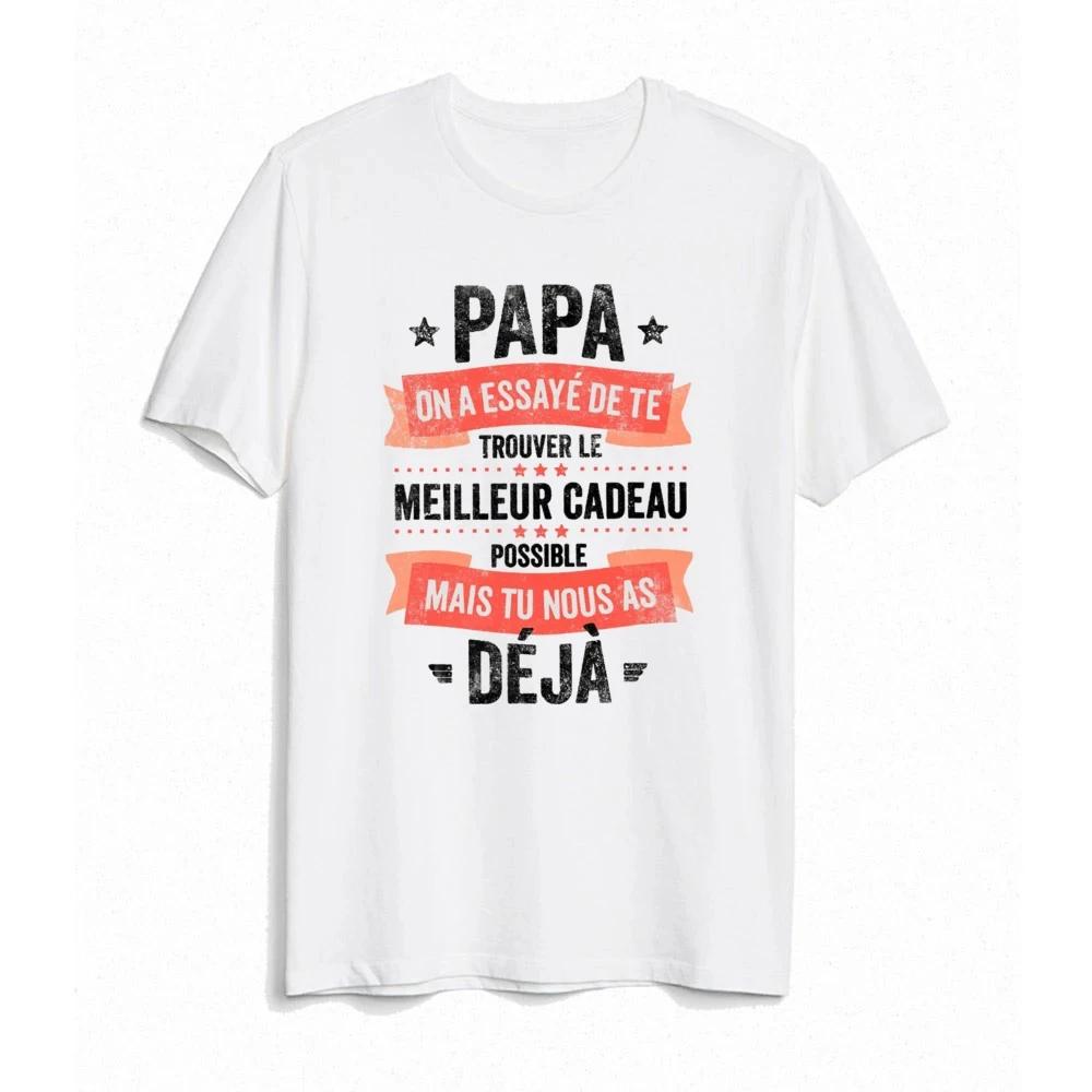 We Tried To Give You The Best Gift Letter Print Dad T-shirt Summer Short Sleeve Man's Tees Top The Best Father's Gift To Daddy