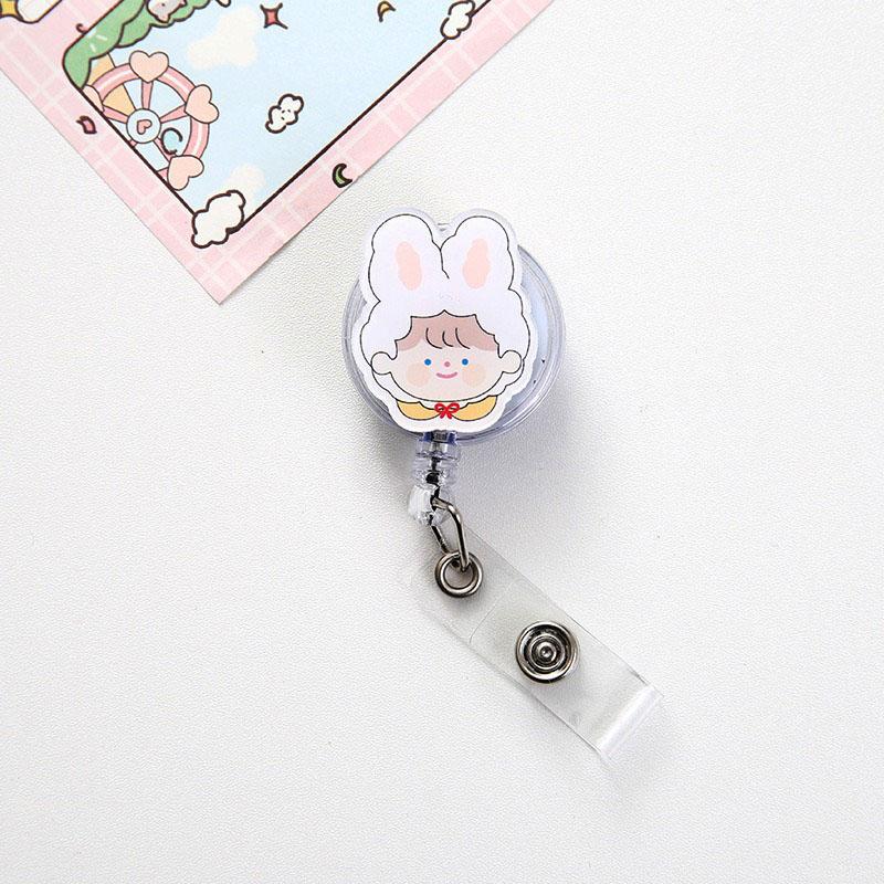 Bone-themed Badge Reel Acrylic Badge Reel Retractable ID Holder Nurse Badge Reel For Halloween Costume Accessory Nurse ID Holder жёлтый