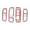 For Toyota Land Cruiser Prado 2024 ABS Carbon Fiber Car Glass Lift Button Decorative Frame Car Interior Accessories