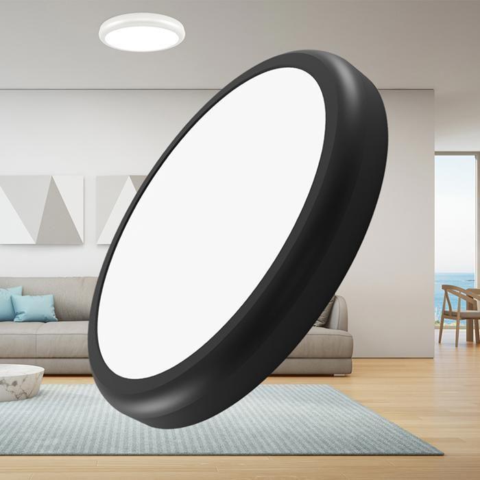 Lot de 5 Plafonniers saillies noir 20W 2000lm IP40