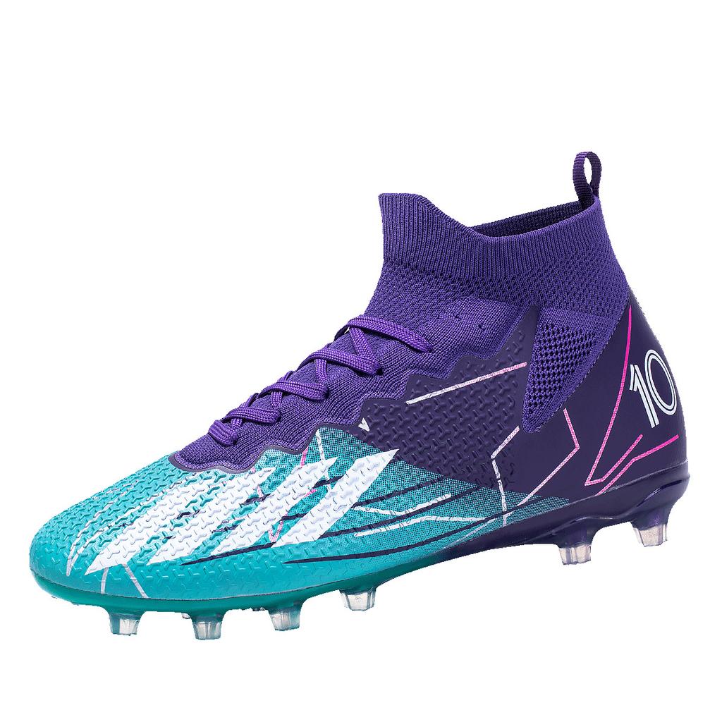 New high-top football shoes, men's and women's broken nails and long nails, student adult grass training shoes