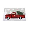 Christmas Themed Pattern Floor Mat Anti-Slip Bottom Soft Comfortable Faux Cashmere Rug Vibrant Color Door Rug