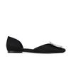 New Round Toe Square Buckle Flat Single Women's Shoes That Are Versatile and Fashionable