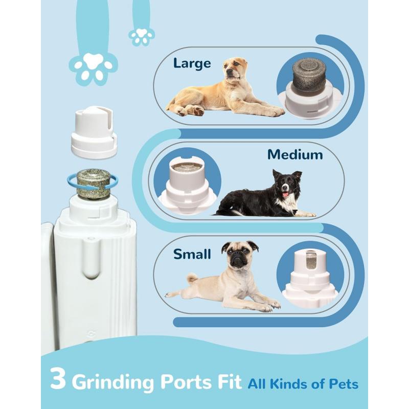 Ultra Quiet USB Rechargeable 2-in-1 Dog Nail Clippers And Grinder with LED Lights And Splash Guard Pet Paw Grooming Tool