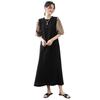 Minax Long Short Crew Puff Stretch Perfect for Commuting or Going Stylish Women's Dress, Spring/Summer, Sleeve, Neck, Sleeves, Figure-Flattering,