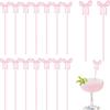 10 Pieces Cocktail Stirrers Bow Drink Stirrers Fruit Food Picks Cocktail Stirrers Suitable For Bow Theme Party Birthday Wedding