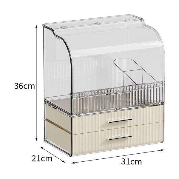 Boîte de rangement multicouche pour cosmétiques, boîte de rangement pour soins de la peau, armoire de rangement transparente en acrylique de grande capacité