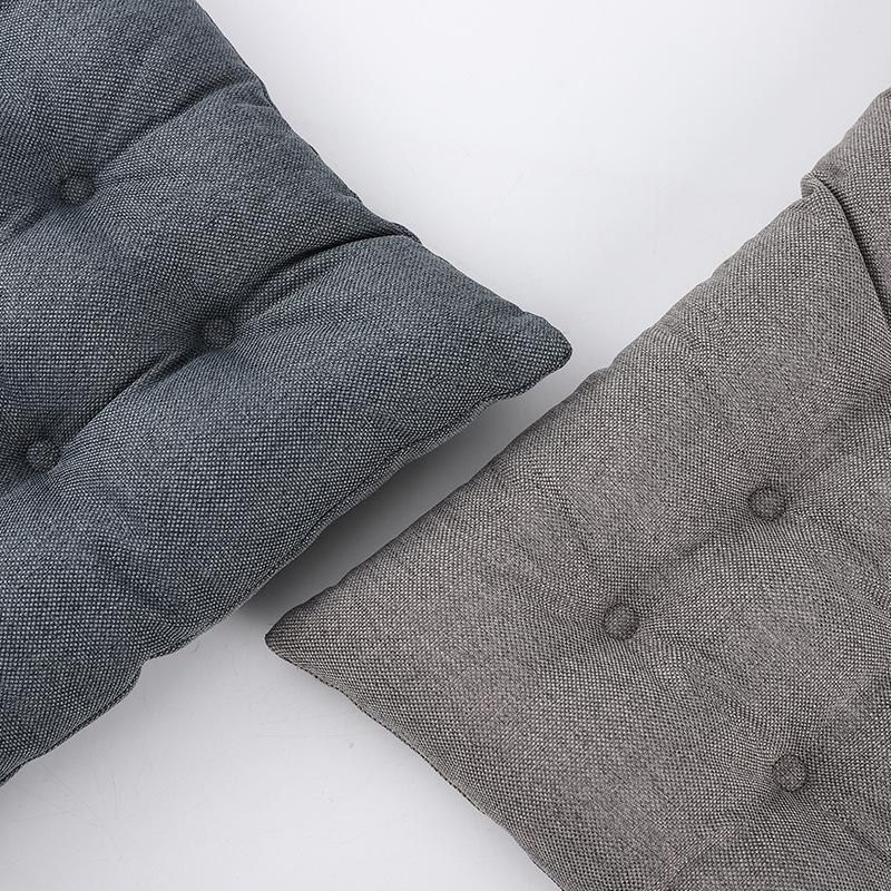 Solid Color 16-Hole Thickened Pom-Pom Seat Cushion for Chairs and Sofas
