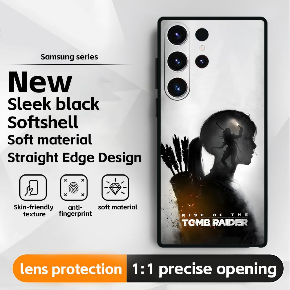 

hot game Tomb Raider Phone Case For Samsung Galaxy S26 S25 S24 S23 S22 S21 Plus Ultra Note20 Soft Black Galaxy S25 Edge