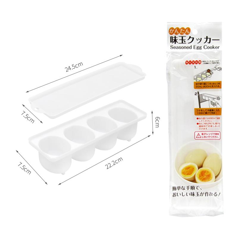 

Plastic Marinated Egg Tools with Lid, Four-lattice Pickling Tea Eggs with Crisper Box, Household Kitchen, Creative