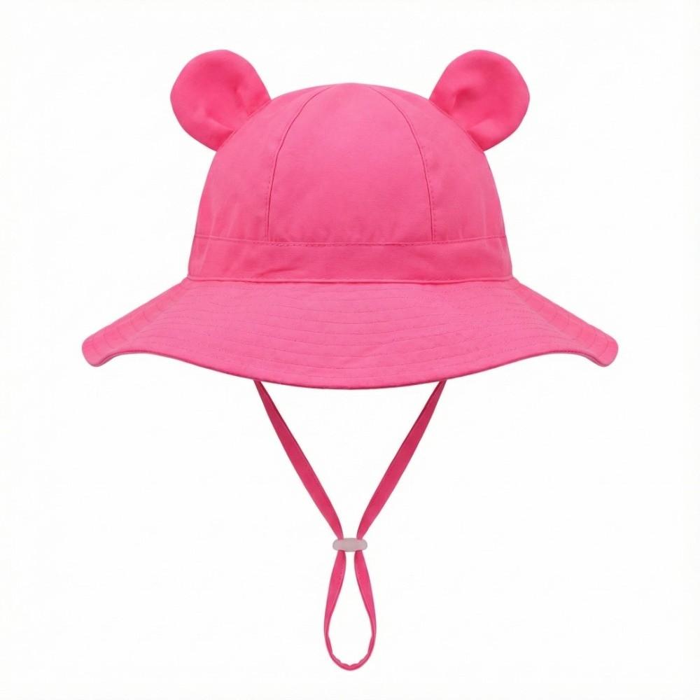 

Breathable Children Fisherman Hat Solid Color Folding Baby Sun Hat Outdoor розы красного