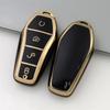Car Key Case Protect Cover For Byd Qin Plusdmi Atto 3 Han Ev Dolphin Durable 4 Button Tpu Key Case Key Chain Auto Accessories
