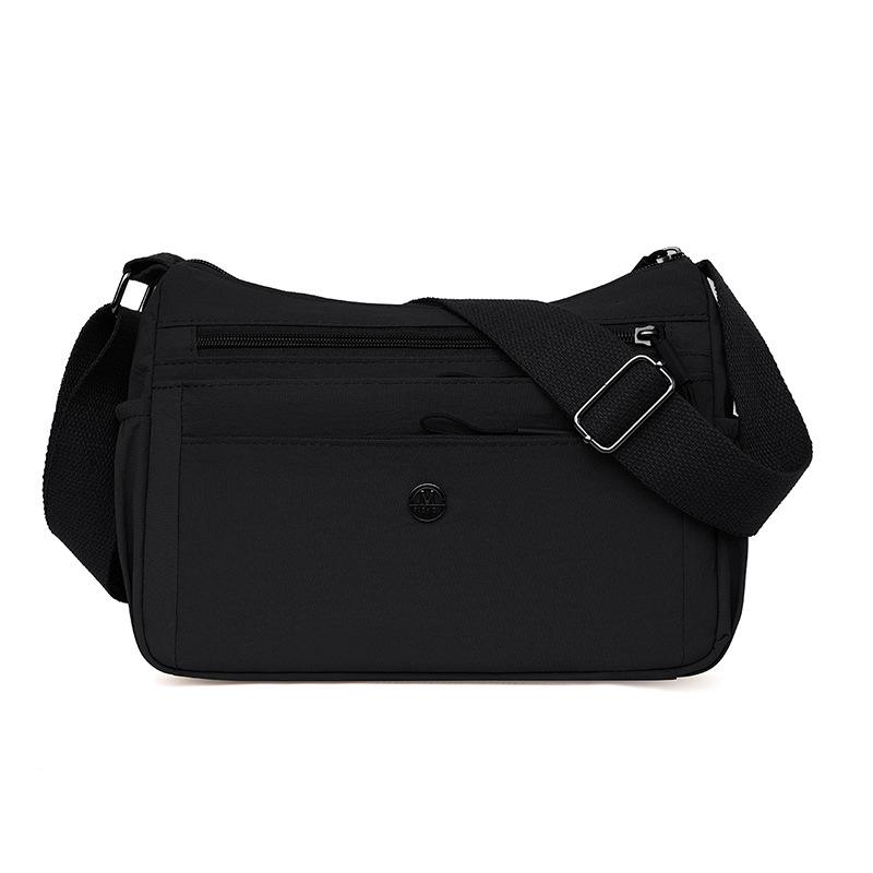 

Многослойная сумка через плечо большой вместимости для путешествий, легкая женская сумка кроссбоди чёрный