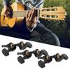 6Pcs Guitar Tuning Knob Locking Tuners Pegs Black Musical Instrument Accessories(3r3L)