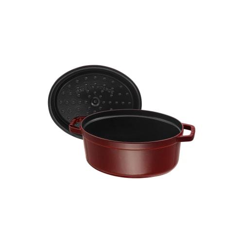 Staub Pico Cocotte Oval, Grenadine Red, 31cm, Double-Handled Cast Iron Enamel Pot, Induction Compatible [Official Japanese Product] La Cocotte Round 4