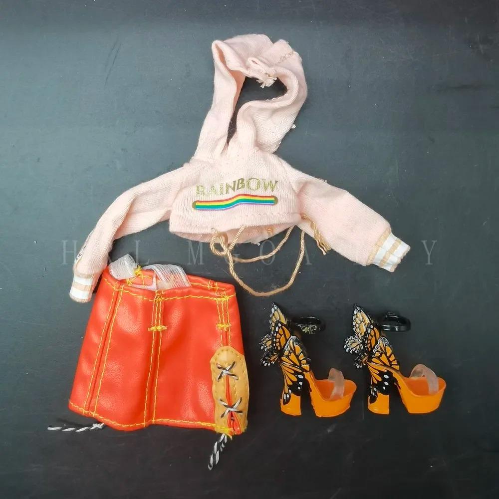 Original Multi Style Rainbow Middle School 28cm Doll Clothes and Shoes Set Fashion Dressing Girls' Holiday Gift Toys