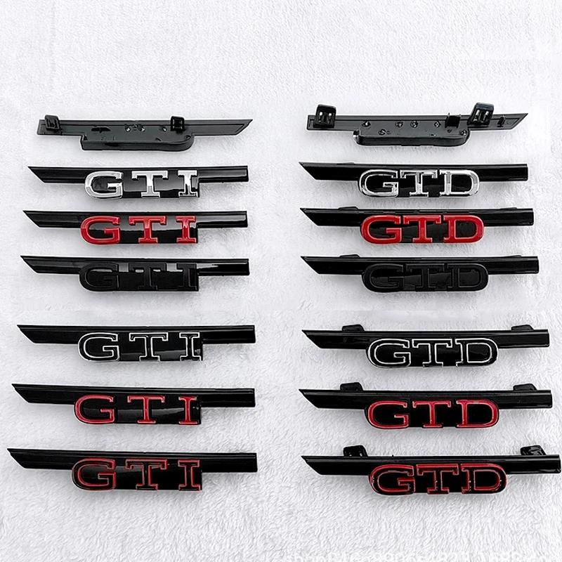 2026 Hot For VW VOLKSWAGEN 1pcs ABS GTI GTD Logo Car Front Hood Grille Replacement Badge For Volkswagen VW Golf 8 Rline GTI Polo