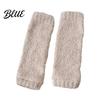 Thermal Cold Protection Socks Thickened Knee Sleeve for Women Winter Warm Coral Fleece Leg Warmers Breathable Soft Fluffy Bed Pads Skiing
