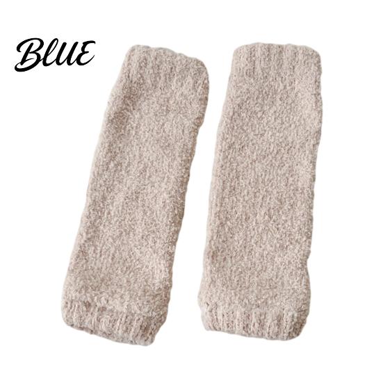 Thermal Cold Protection Socks Thickened Knee Sleeve for Women Winter Warm Coral Fleece Leg Warmers Breathable Soft Fluffy Bed Pads Skiing
