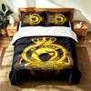 Al Nassr Club (5) 3-teiliges Set, geeignet für Schlafzimmer, weich und bequem, ein ideales Geschenk für Familie und Freunde. Enthält einen Bettbezug und zwei Kissenbezüge.