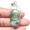 Pendant Prehnite Marlene Gemstone Valentine'Day Ethnic Silver Jewelry 2"