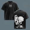 Anime My Hero Academia Katsuki Bakugo Print T-shirt Men Women Short Sleeve Clothing Cotton Tshirt Retro Washed T Shirt Manga Top