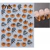 Halloween Nail Accessories Pumpkin Art Stickers, Spider Web Plants Leaves Manicure Decals Decor Decals, Self-Adhesive Stickers for Women and Girls