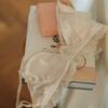 French Lace Satin Thin Women's Big Breasts Are Small and Seamless, No Steel Ring, Beautiful Back Bra Women