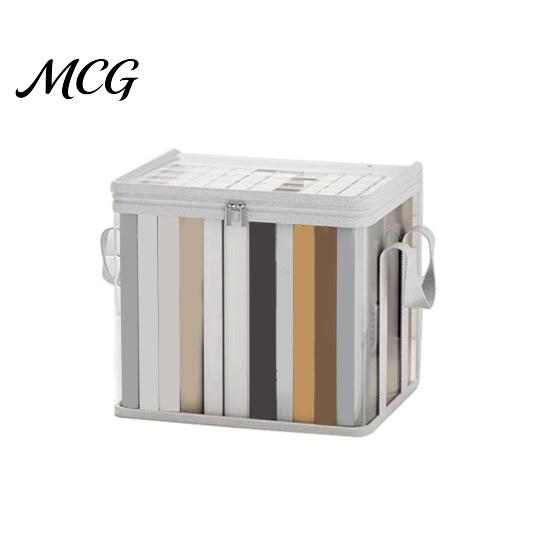 Stationery Storage Bag Clothes Bag, Transparent Large Capacity Book Organizer, with Zipper Desktop Solution And Handle Design, Portable for