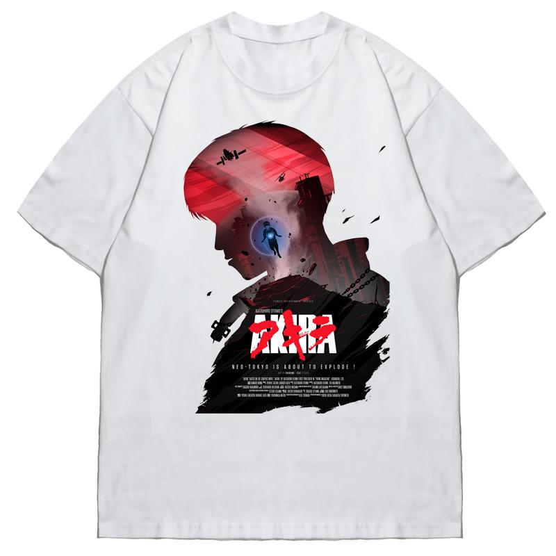 2024 Popular New Style Animation Print Short Sleeve T-shirt for Men and Women Hip Hop High Street Loose Round Neck Pure