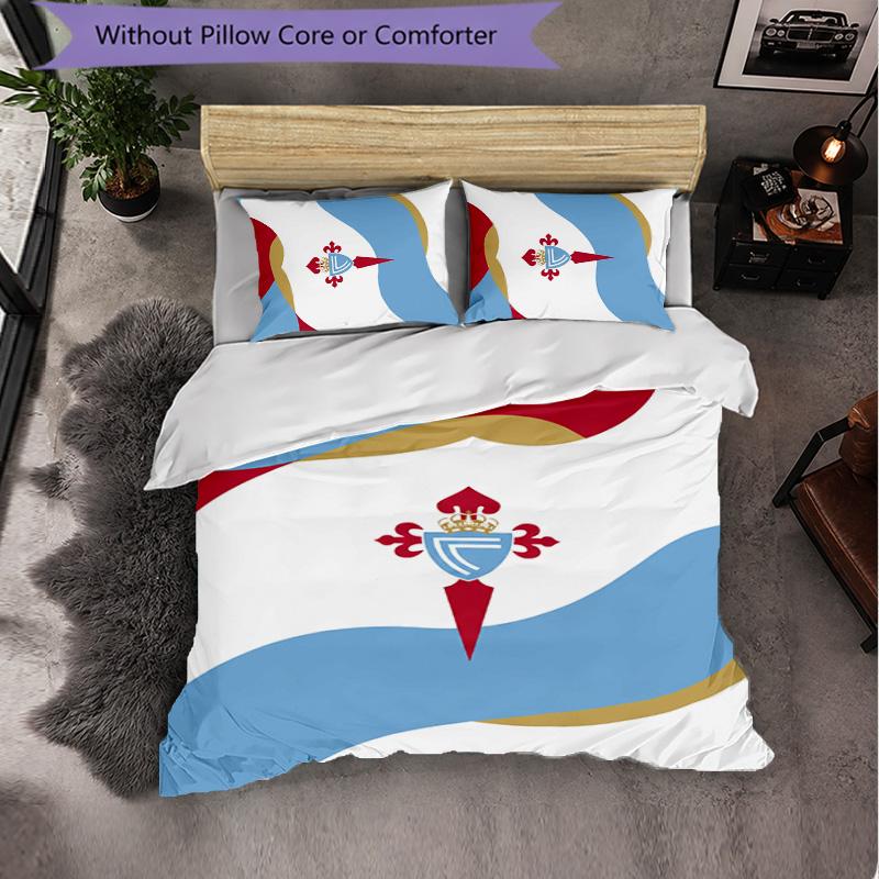 Celta Vigo FC Themed Bedding 3Pcs Duvet Cover Set Decorative Bed Linen For Teen Room Home Decoration
