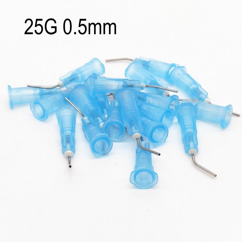 Dental Bewässerung Gebogene Nadelspitzen Dental Komposit Spülen Ellenbogen Schwarz 20 G/22G/25G Dental Einweg Materialien
