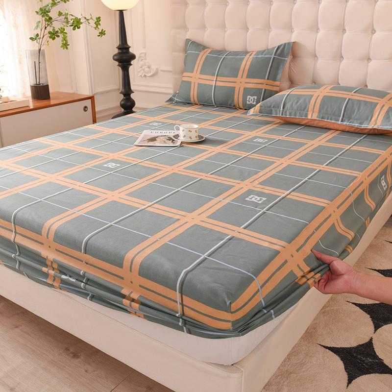 Fitted Sheet Home Bed Cover Summer Spring Winter Mattress Covers With Elastic (Without Pillowcase)