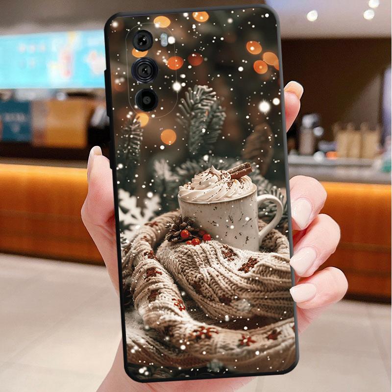 Phone Case For Motorola Edge 50 40 Pro 60 50 40 30 Ultra Neo Fusion Moto G Play G Stylus G Power G Winter Christmas Snowflake