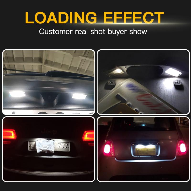 2pcs 68228931AA LED Number License Plate Light 12V For Jeep Grand Cherokee Compass Patriot Dodge Viper 14-17 Fiat500 Accessories