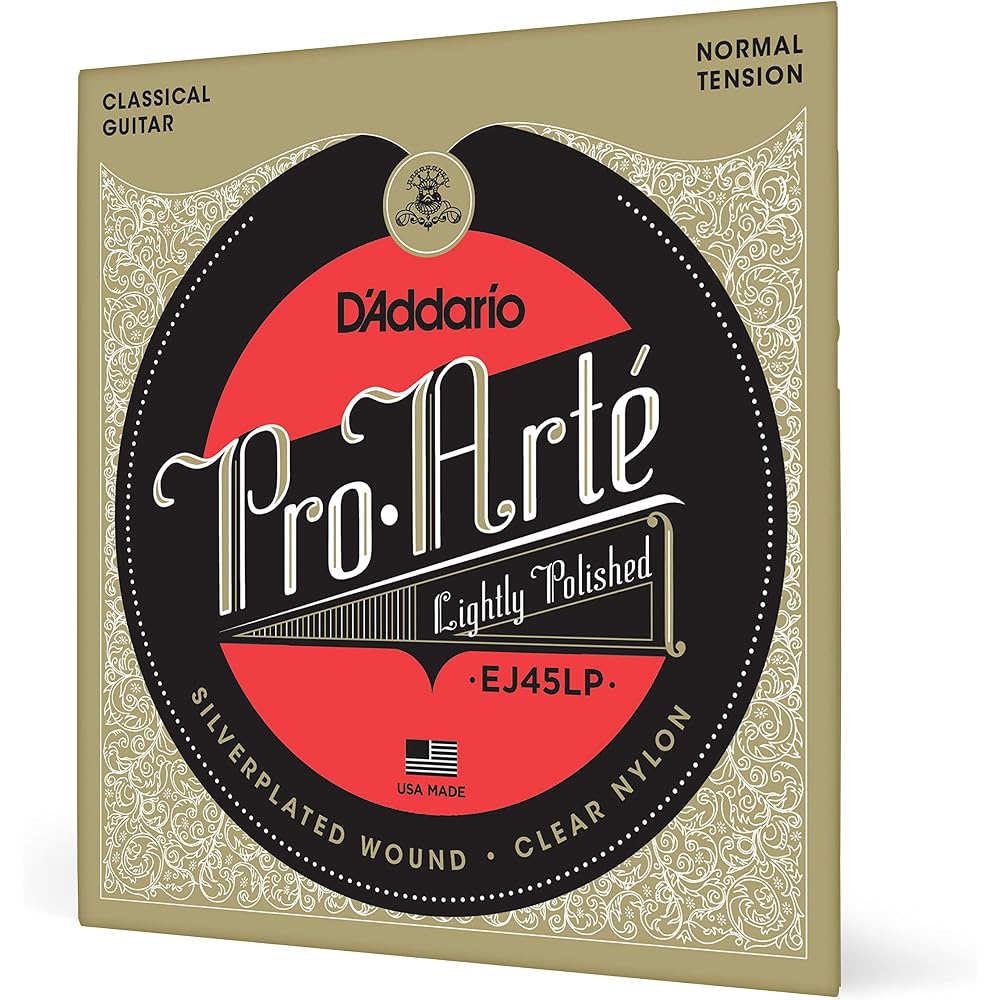 D Addario Pro Arte Lightly Polished Silver Normal Classical Guitar Strings EJ45LP 6-String Set
