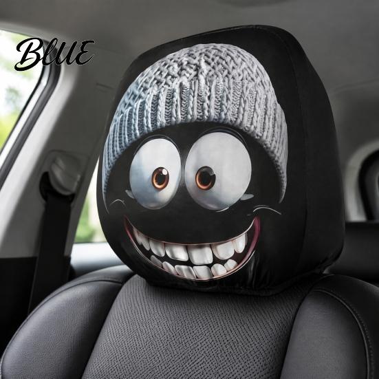 Unikátní modifikační sady pro interiér auta 4 ks Halloweenské potahy opěrek hlavy Strašidelný obličej ducha Příslušenství na sedadla Chránič Univerzální auto dekorace pro SUV Nákladní automobil Zábavné