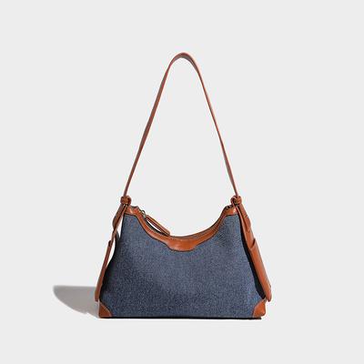 Women's Bag 2024 New Model, Unique Design, Fashionable Denim Bag, High-end Feel, Large Capacity, Single Shoulder Crossbody Pillow Bag
