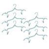 6PCS Travel Hangers with 12 Clips PP Foldable Portable Clothes Hangers with Storage Bag for Suitcase Camping Hotel RV Blue
