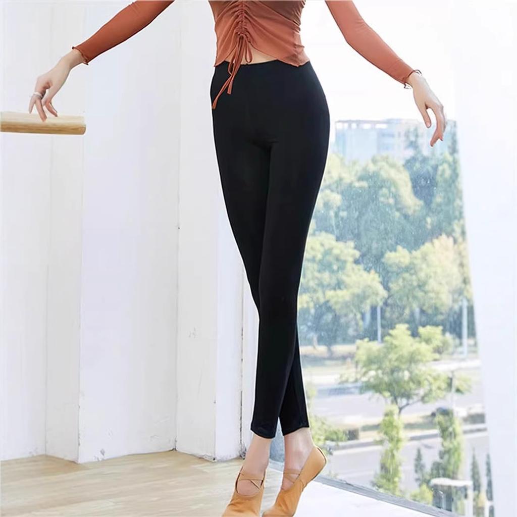High elastic hip lift abdomen slim fit black nine-point modal leggings women's thin outer wear spring and autumn nine-point thin