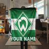 1PC Custom Name SV Werder Bremen Patterned Flannel Blanket Suitable For All Seasons for Home Decor Warmth and Comfort Gifts Holiday Present