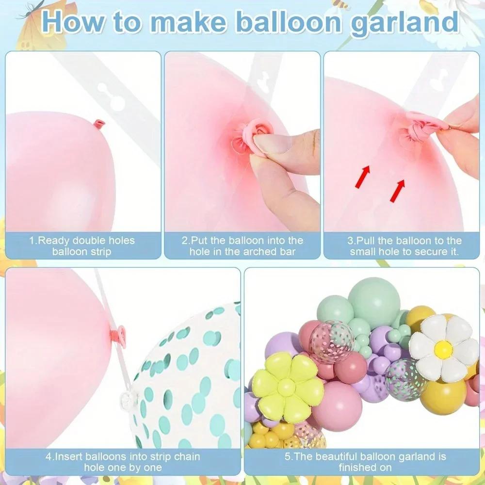 133pcs Daisy Balloon Arch Kit for Decorations Such As Engagement, Birthday Parties, Anniversaries and Seasonal Celebrations