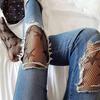 Fashion Cool Star Printed Fishnet Tights Hollow Out Sexy Mesh Pantyhose Punk Pattern Pantyhose Black Women Tights