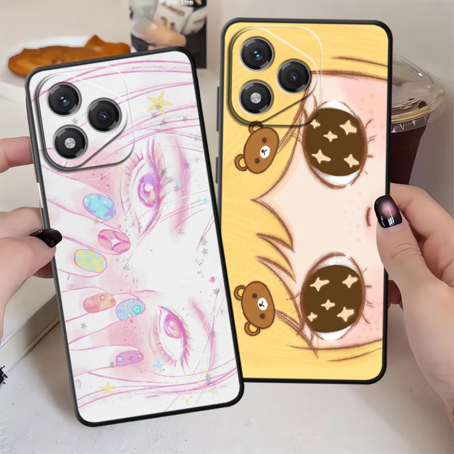 Hülle für Honor X8 90 8X X7 Magic5Lite X5b 200 400 Lite X9a X6 70 Funda Handyhülle Retro Mode Anime Augen