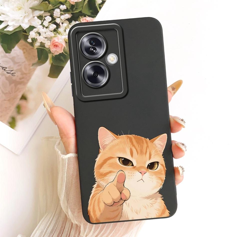 For OPPO A79 5G Cute Cat Flower Cartoon Phone Case For Oppo A79 CPH2553 CPH2557 Shockproof Soft Silicone Covers Bumper