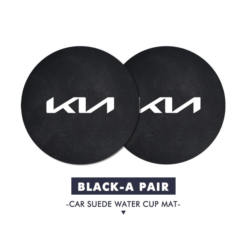 For KIA Car Water Cup Mat Coaster Non-Slip Pad Interior Accessories Ceed Sportage Rio K5 K2 Optima Cerato Venga Sedona
